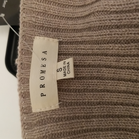 South Moon Under - Promesa Square Neck Rib Long Sleeve Dress, Bow Detail, NWT! - Picture 5 of 7